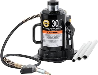Omega 18302C Black Hydraulic Bottle Jack - 30 Ton Capacity