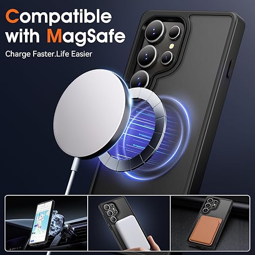 Vista 207 de Oterkin Funda transparente para Samsung Galaxy S24 Ultra, [20 veces antiamarilleamiento] S24 Ultra con 4 bolsas de aire integradas, protección