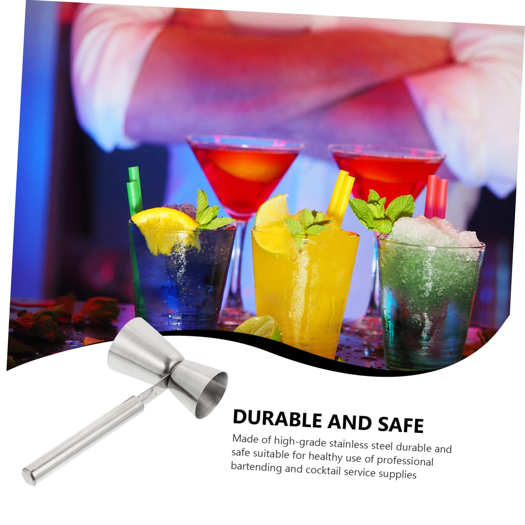 COLLBATH Cocktail Shot Jigger Measuring Jigger Steel Bar Jigger Wine Measuring Jigger