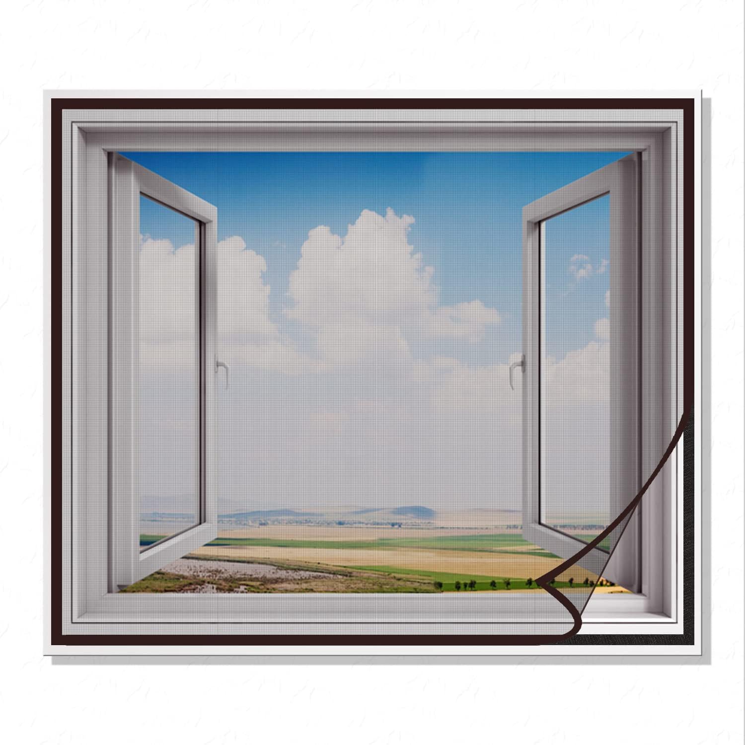 LifeKrafts Readymade Polyester Pre-Stitched Window Mosquito Net for All Types of Window & Size, Self Adhesive Hook Tape. Size 120x180 cms/47x71 Inches/3.94x5.91 Feet, Color-Brown (B09TH7C8J3) Amazon Price History, Amazon Price Tracker