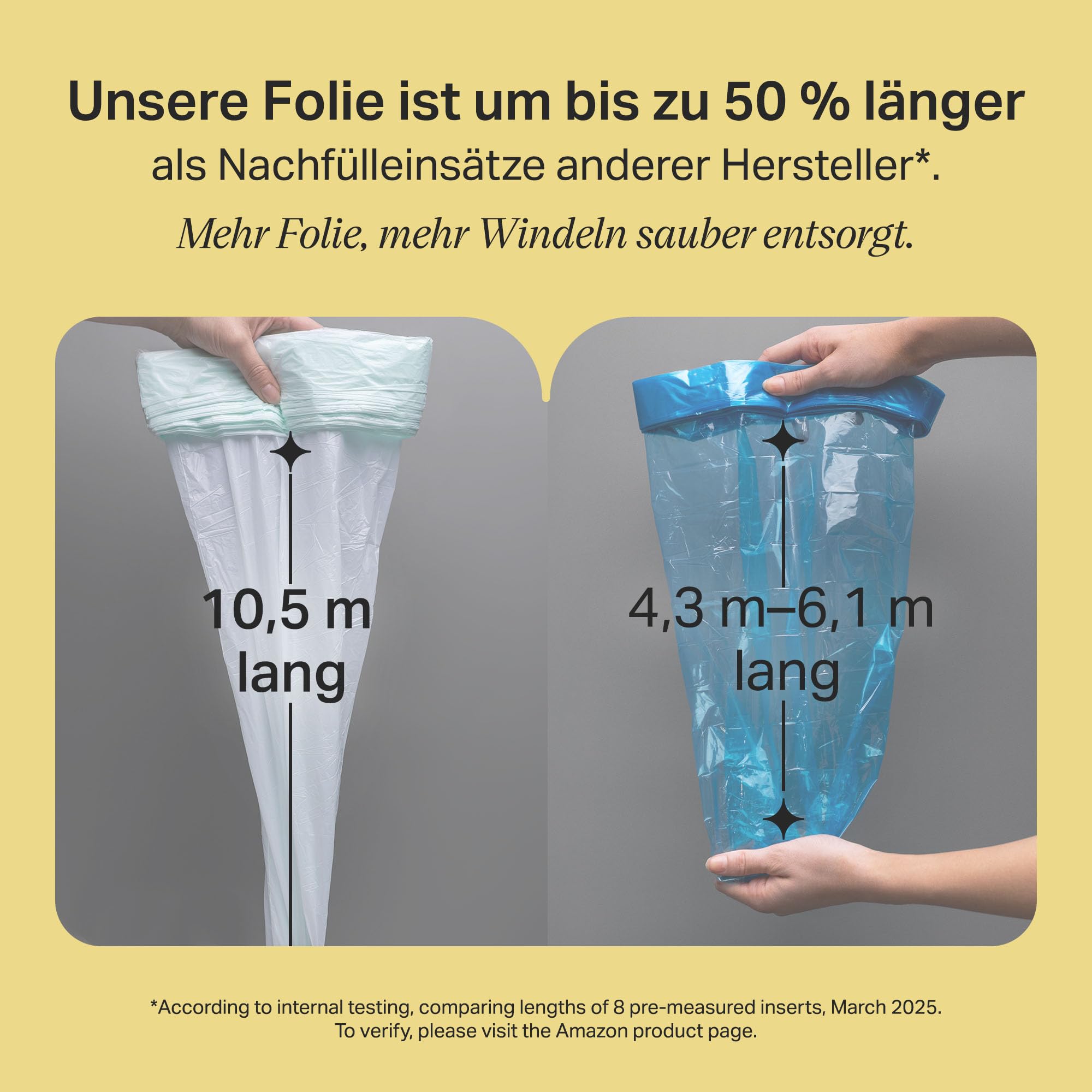 Tommee Tippee Twist & Click Advanced Windeleimer Original-Nachfüllkassetten, 16 x 10,5 m