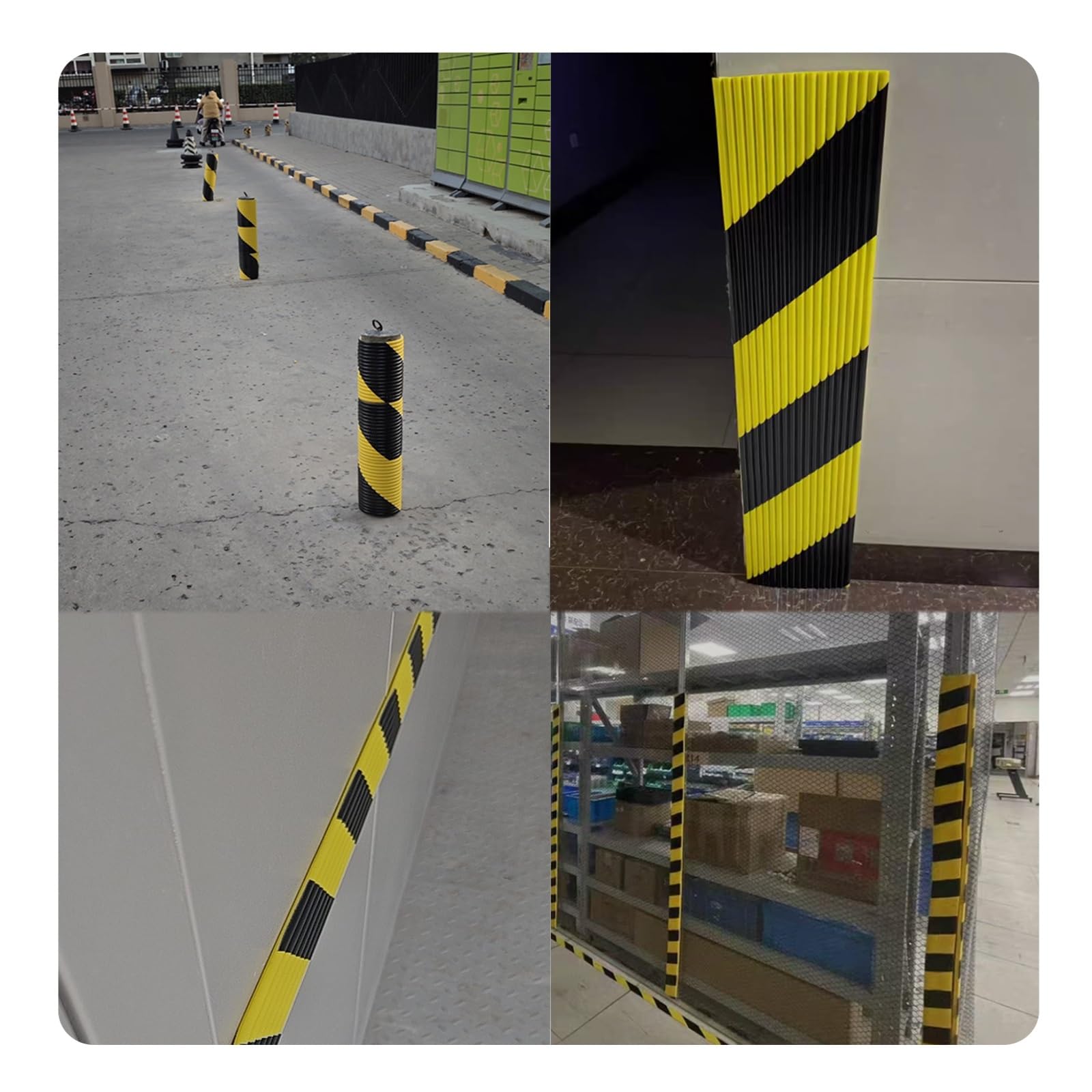 Protectores de esquina de borde de pared, tiras industriales anticolisión, acolchado protector de espuma autoadhesivo para garaje, almacén, fábrica