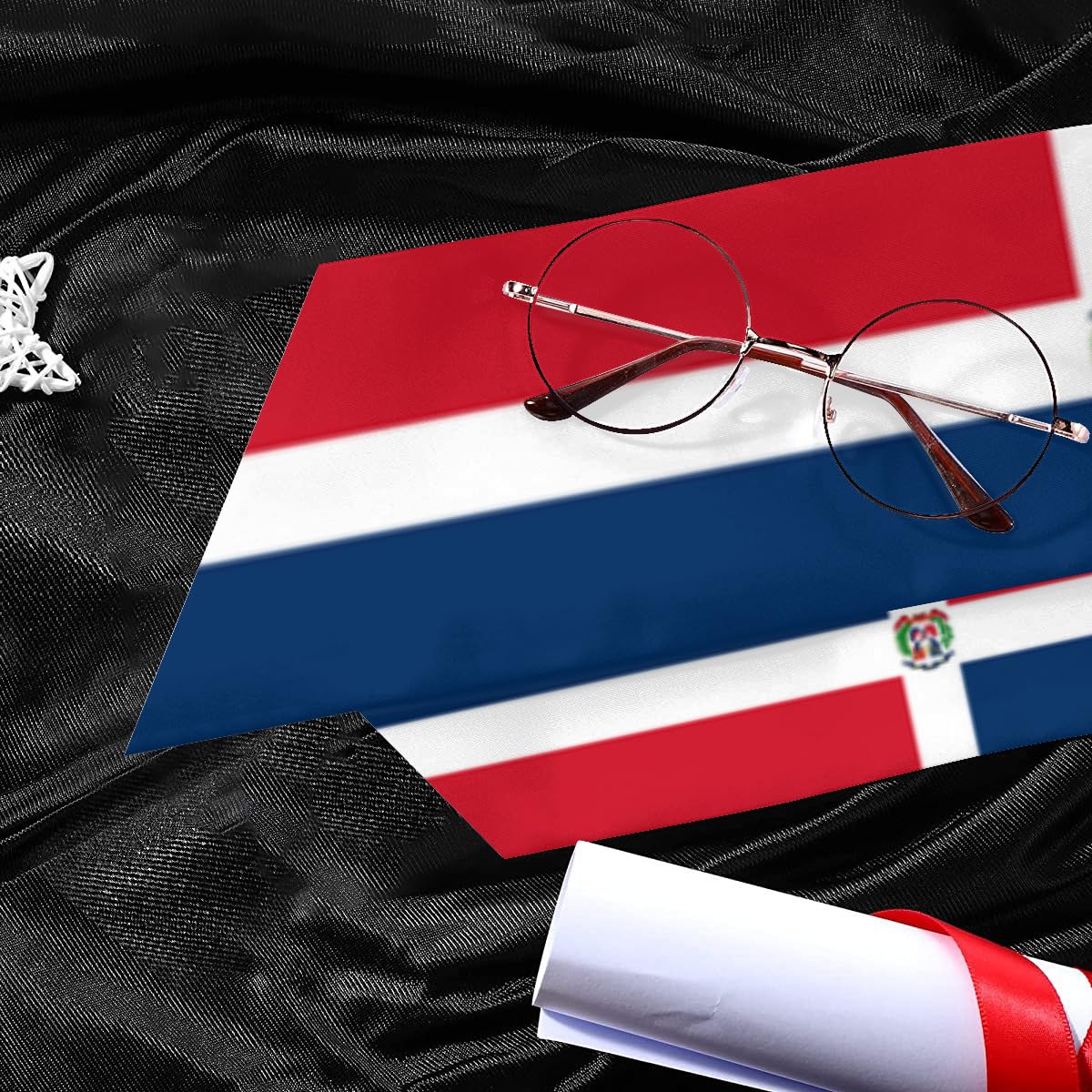 Dominican Republic Flag Graduation stole sash flag graduation sash for International Student flag scarf