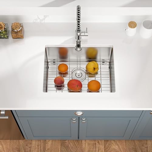 Miniatura 3 de Mocoloo - Fregadero de cocina empotrado de 23 pulgadas - Fregadero de cocina de acero inoxidable de 23x18 pulgadas bajo montaje de calibre 16,