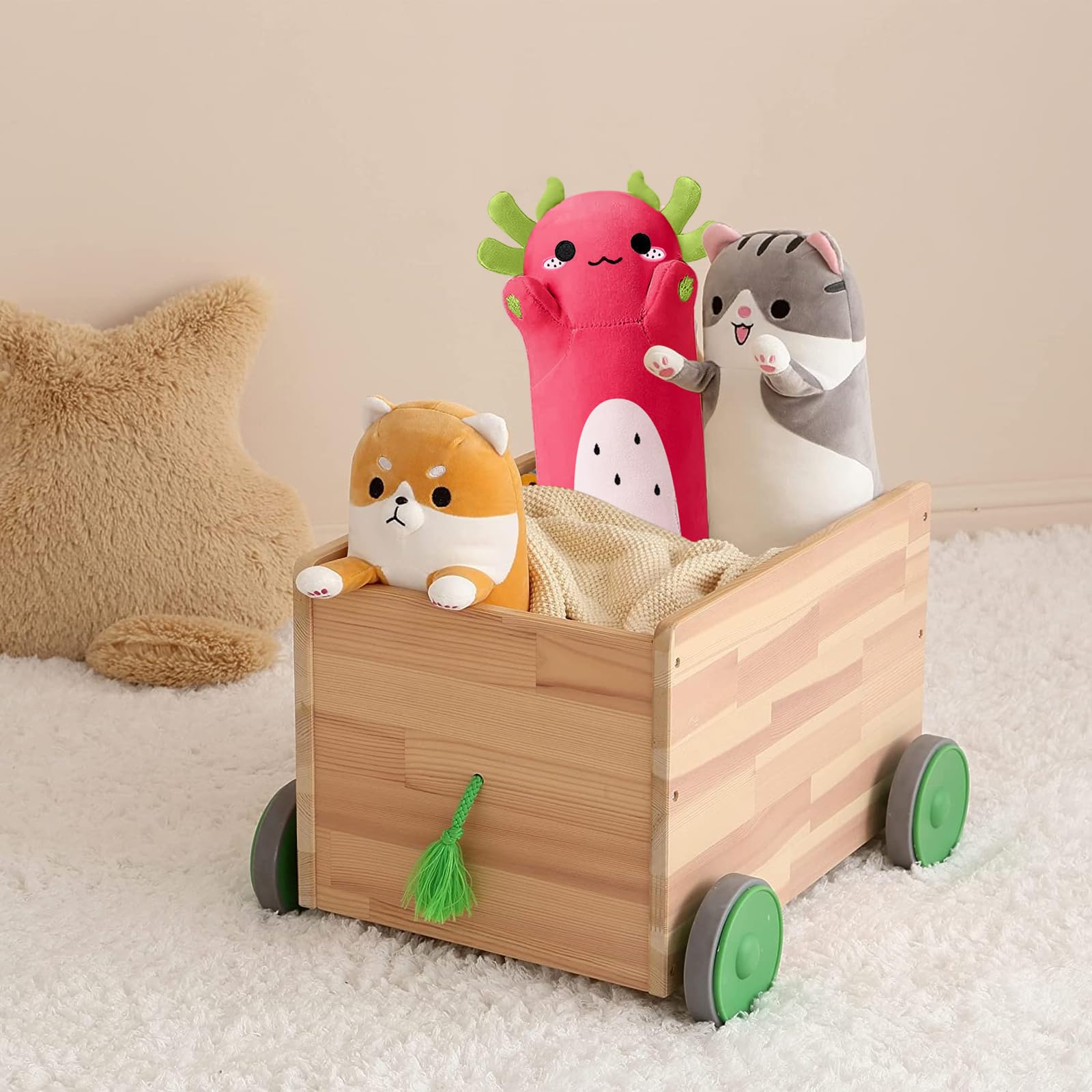 Showicer Peluche Axolotl Kawaii - Cuscino da Tiro Regalo per Bambini e Ragazze 12+ Anni (Rosso, 90 cm)