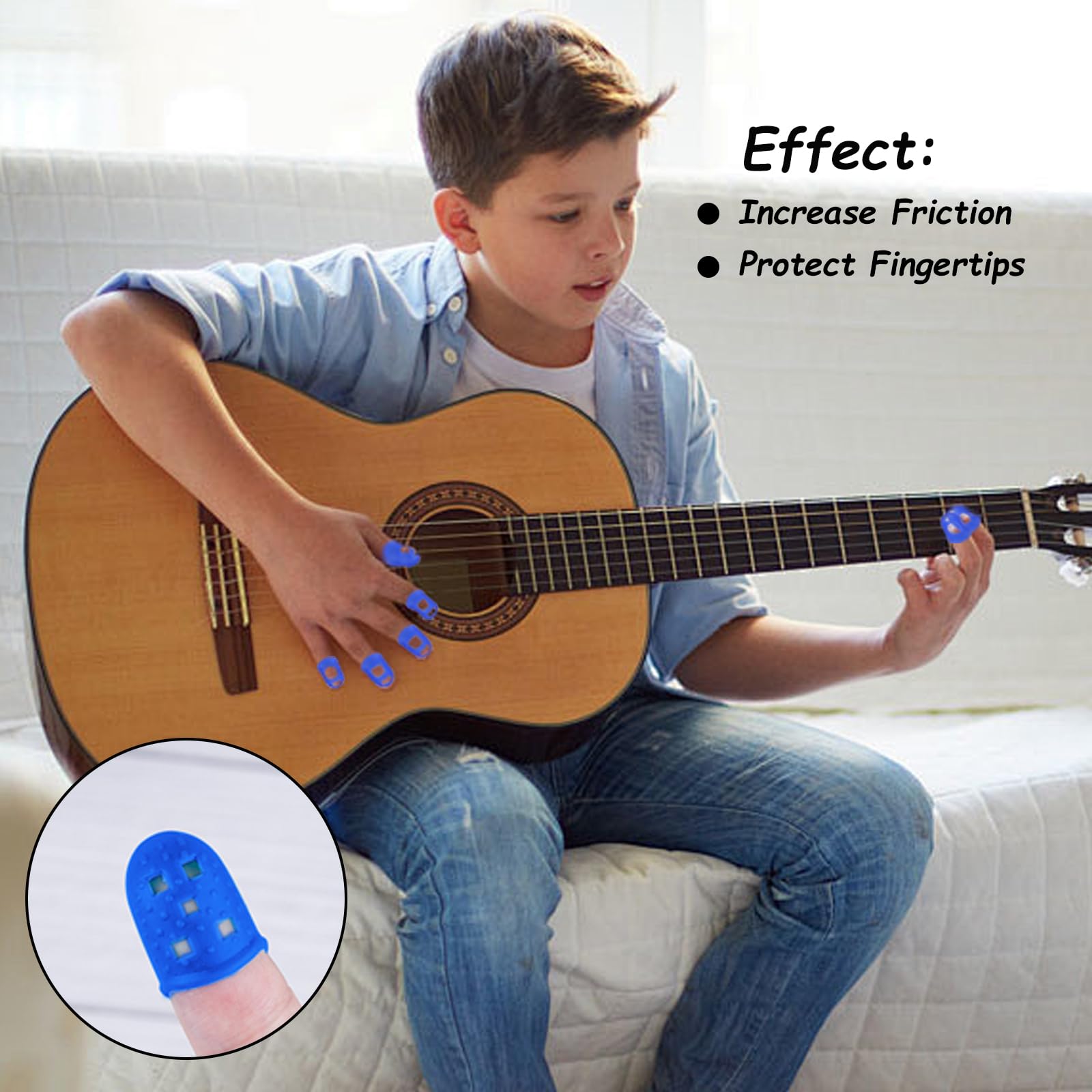 10 Plettri Per Chitarra In Celluloide &ndash; 0,71 Mm, Multicolore, Grandi Con Pollice