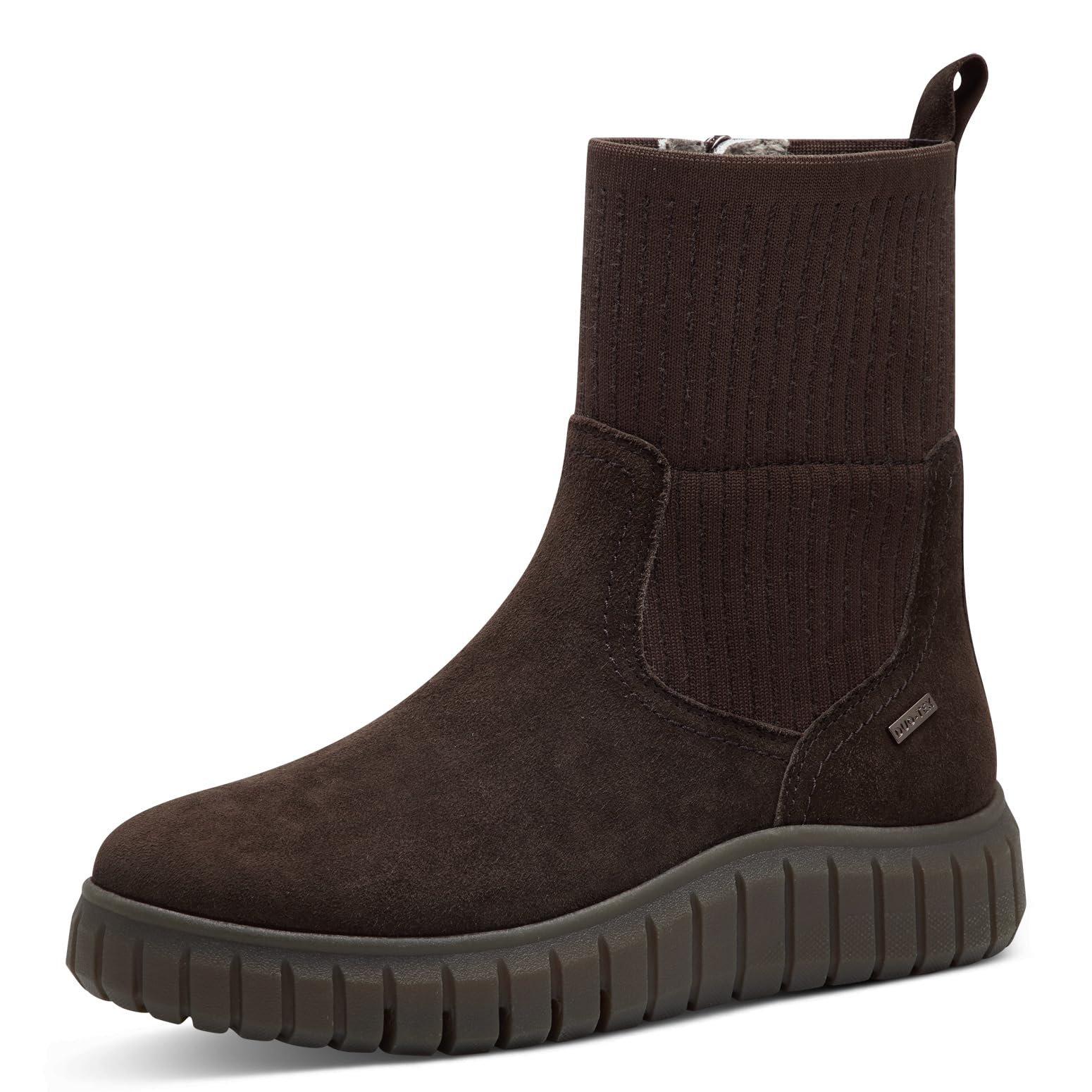 Tamaris Comfort Women’s Winter Boots Flat with Zip Lined , Mocca Suede, 3,5 UK