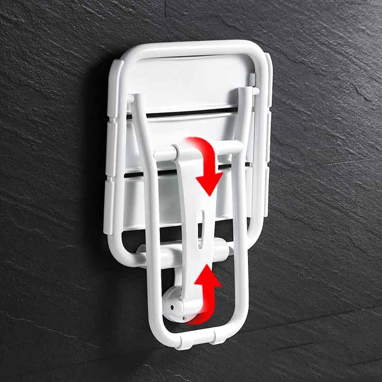 Silla de Ducha abatible Antideslizante, Asiento de Ducha soporta hasta 300 kg para Personas Mayores, Ancianos, discapacitados, lesionados,White