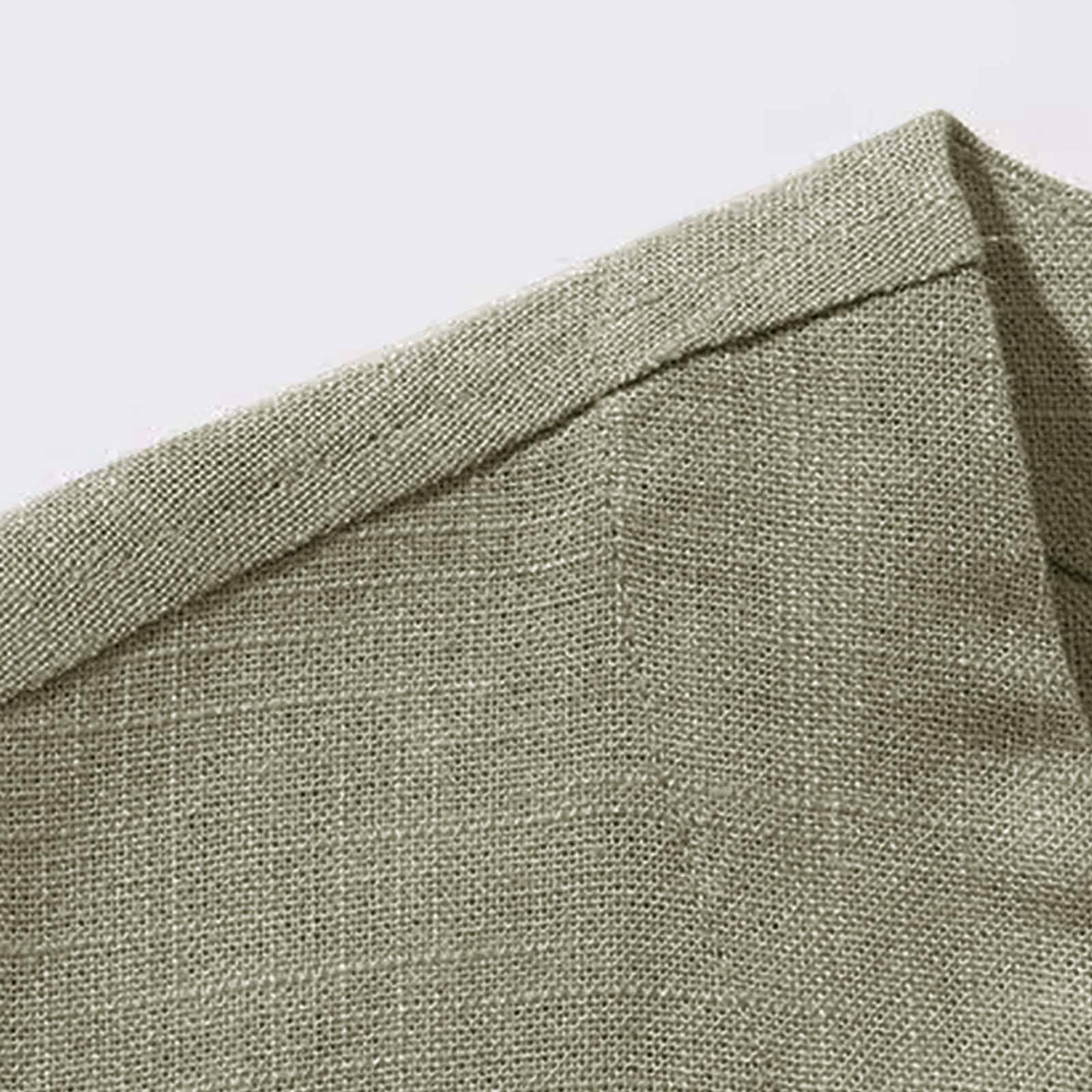 2025 – Gilet d'été fin en lin pour hommes, col en V, grande taille, costume à manches longues
