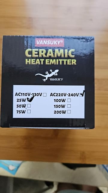 Foto 4 de 8 de VANSUKY Emisor de Calor Cerámico 25W sin Luz para Reptiles