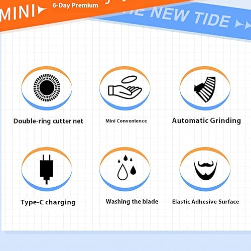 Miniatura 7 de Mini afeitadora eléctrica portátil con rotación de 360 para un potente afeitado en húmedo y seco, apto para viajes, sin residuos, acabado suave de 1