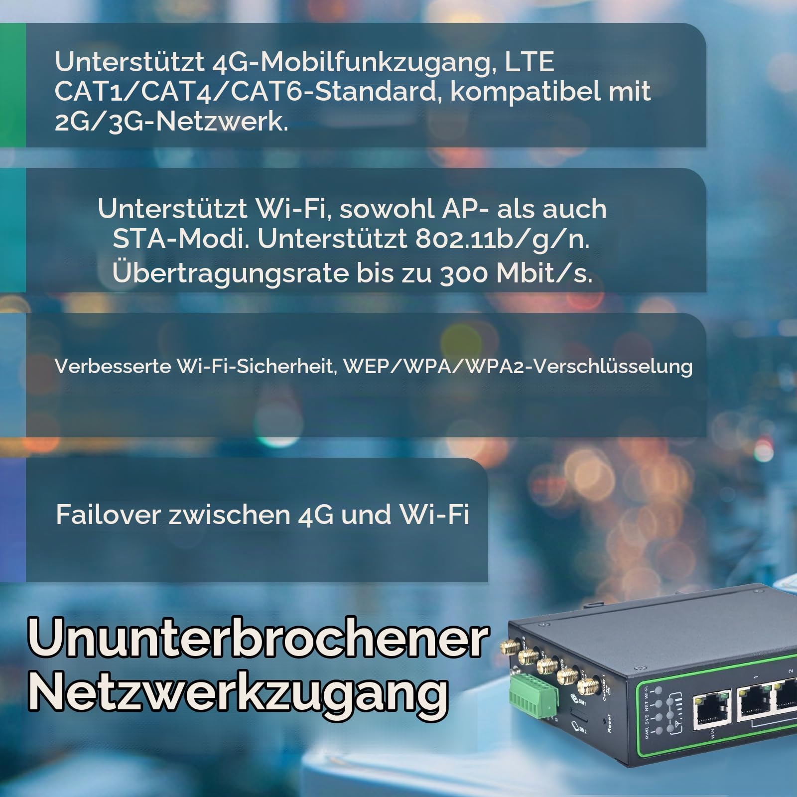 InHand Networks IR315 4G Industrial Router,LTE CAT4,Wi-Fi,IoT Gateway,VPN Router, Dual SIM Slots,5 Fast Ethernet Ports RJ45,Din-Rail,Cloud Managed,Unlocked (RS232&RS485+GNSS)