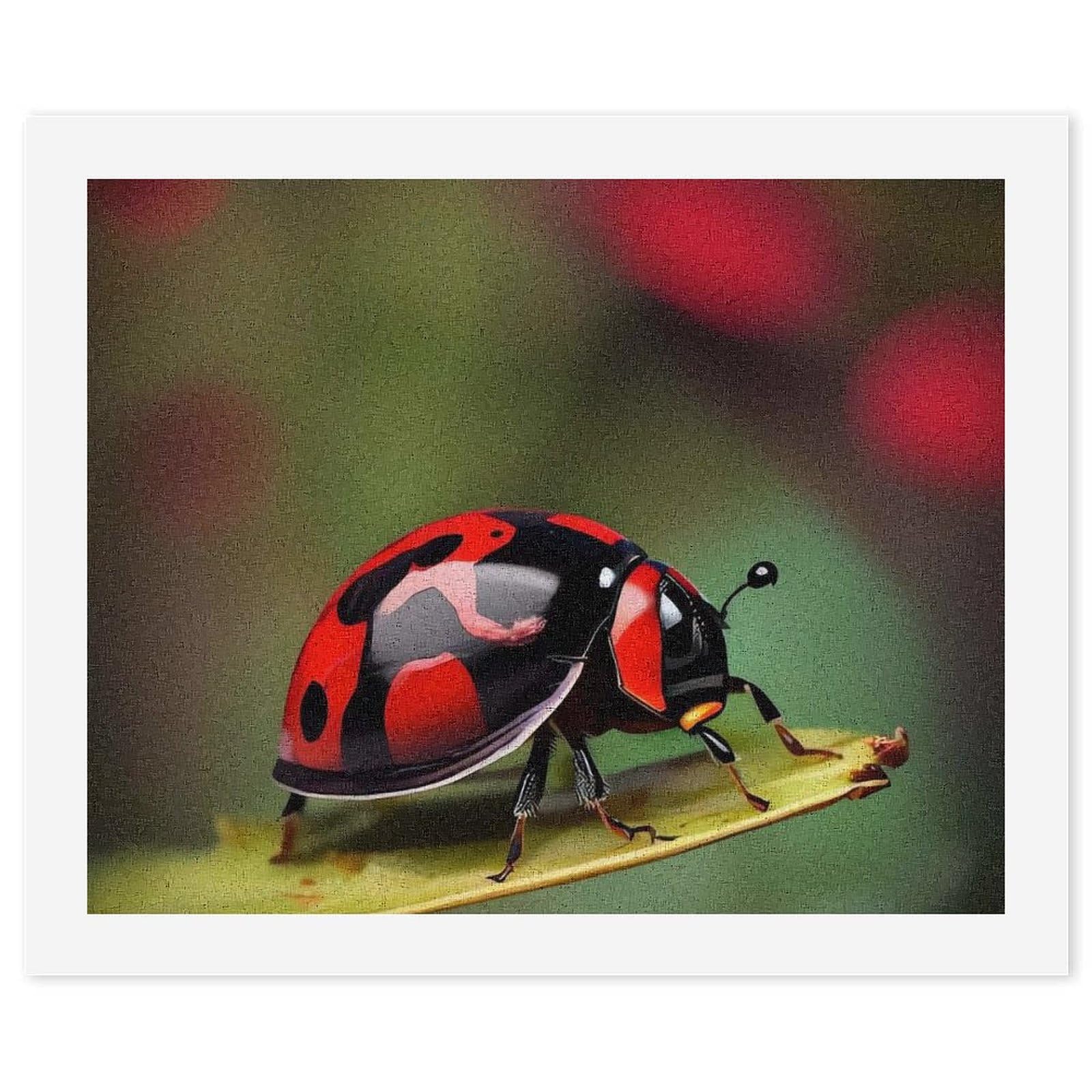 Peinture par numéros coccinelle rouge 57x47 cm pour adulte - 7
