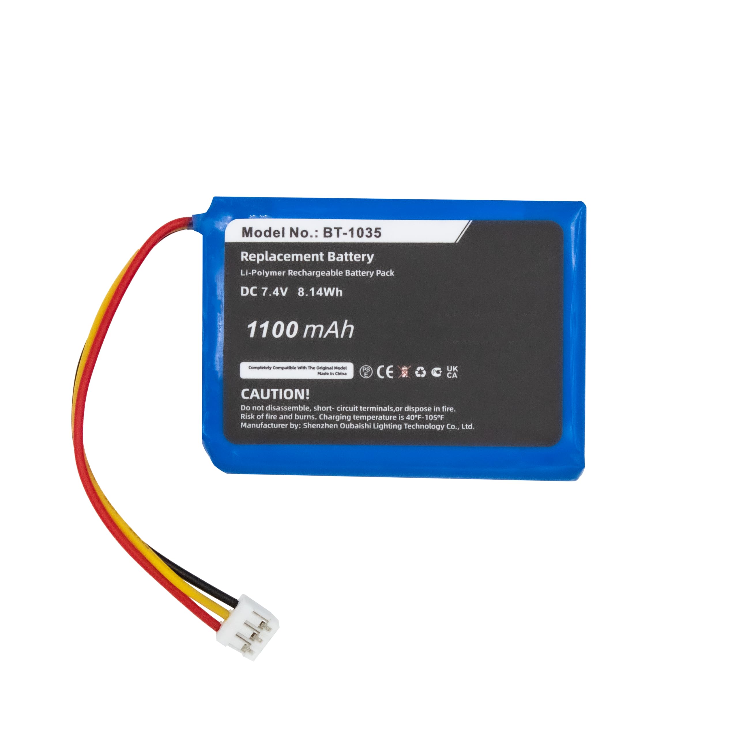 BT-1035 Upgrade Battery for Uniden Atlantis 270 BBTG092001 Walkie Talkie 7.4V 1100mAh