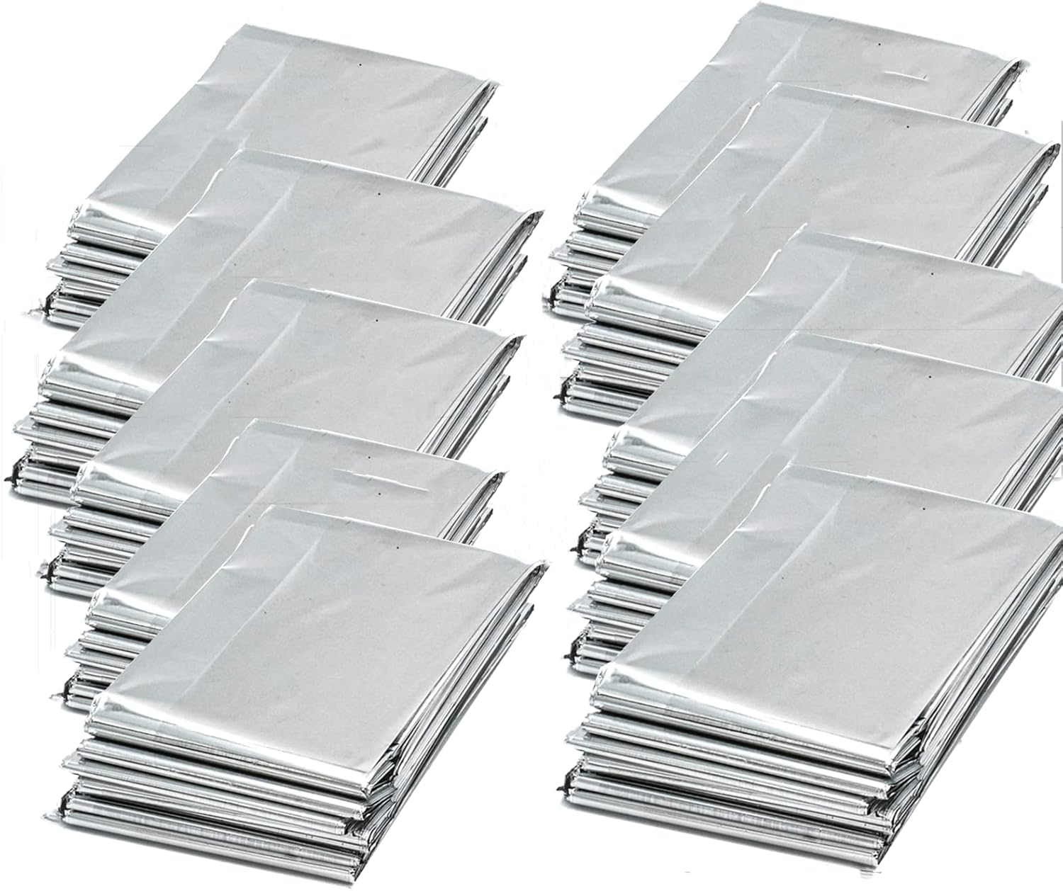 Emergency Mylar Thermal Blankets, Silver Gold Foil Survival