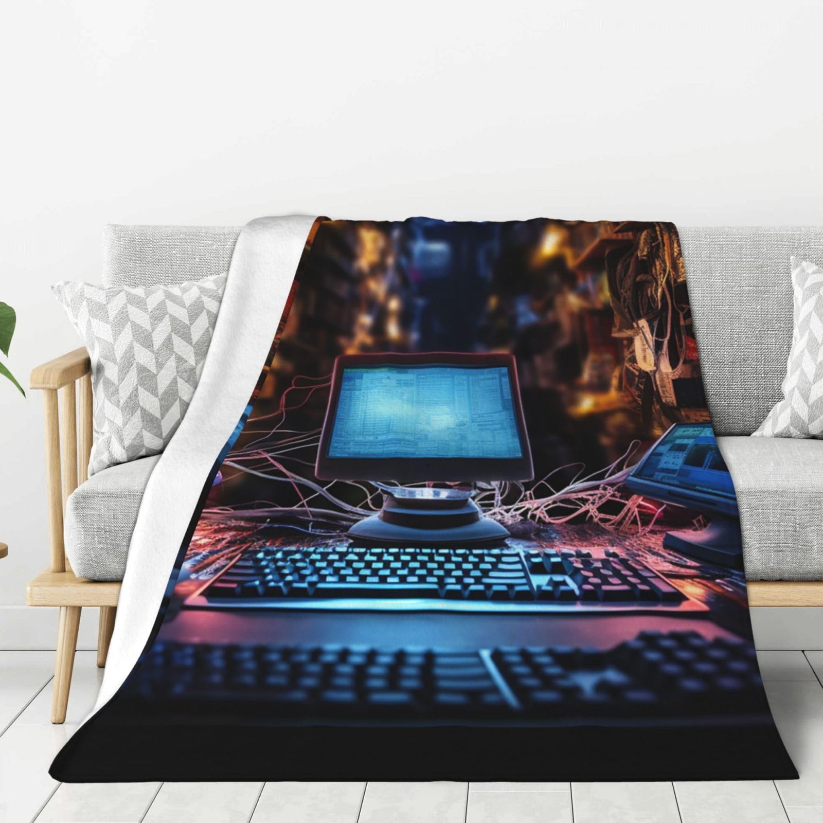 Couverture en flanelle douce pour une bulle de confort sur votre canapé ou en voyage