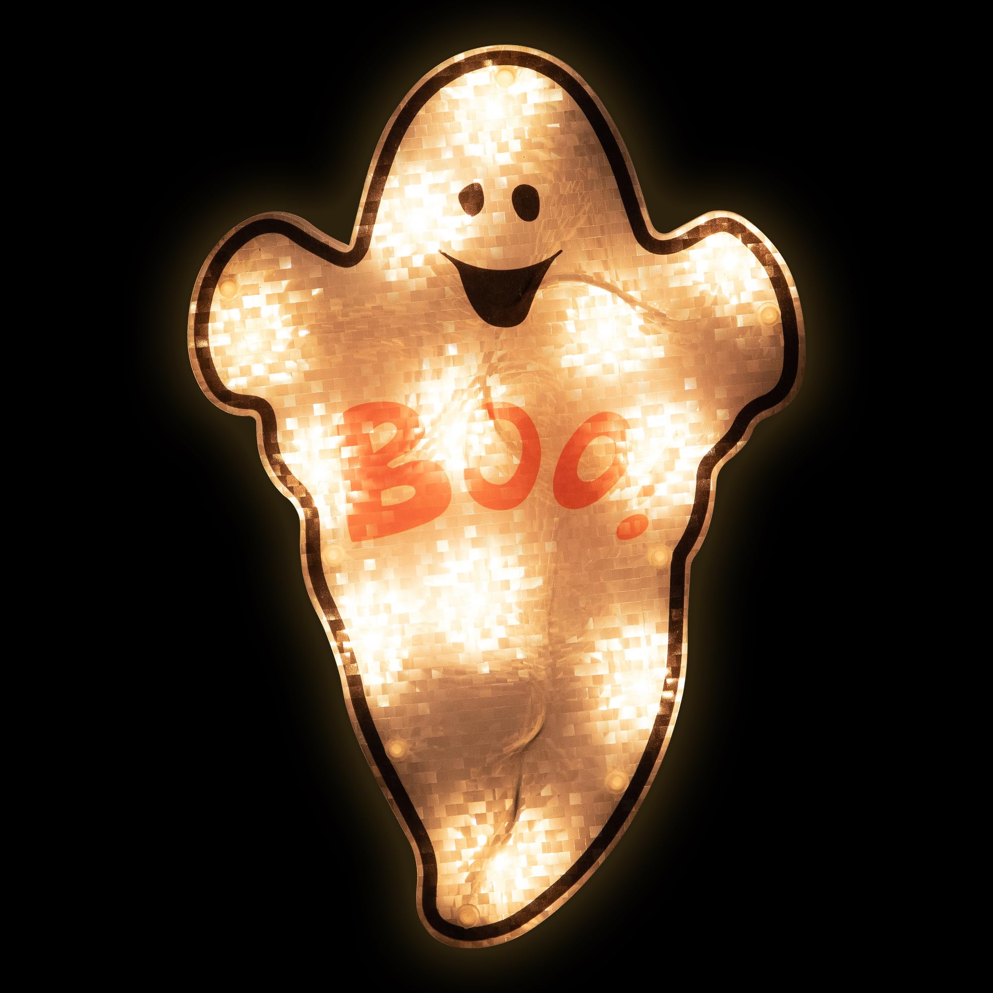 Lighted Holographic Ghost Halloween Window Silhouette - 12