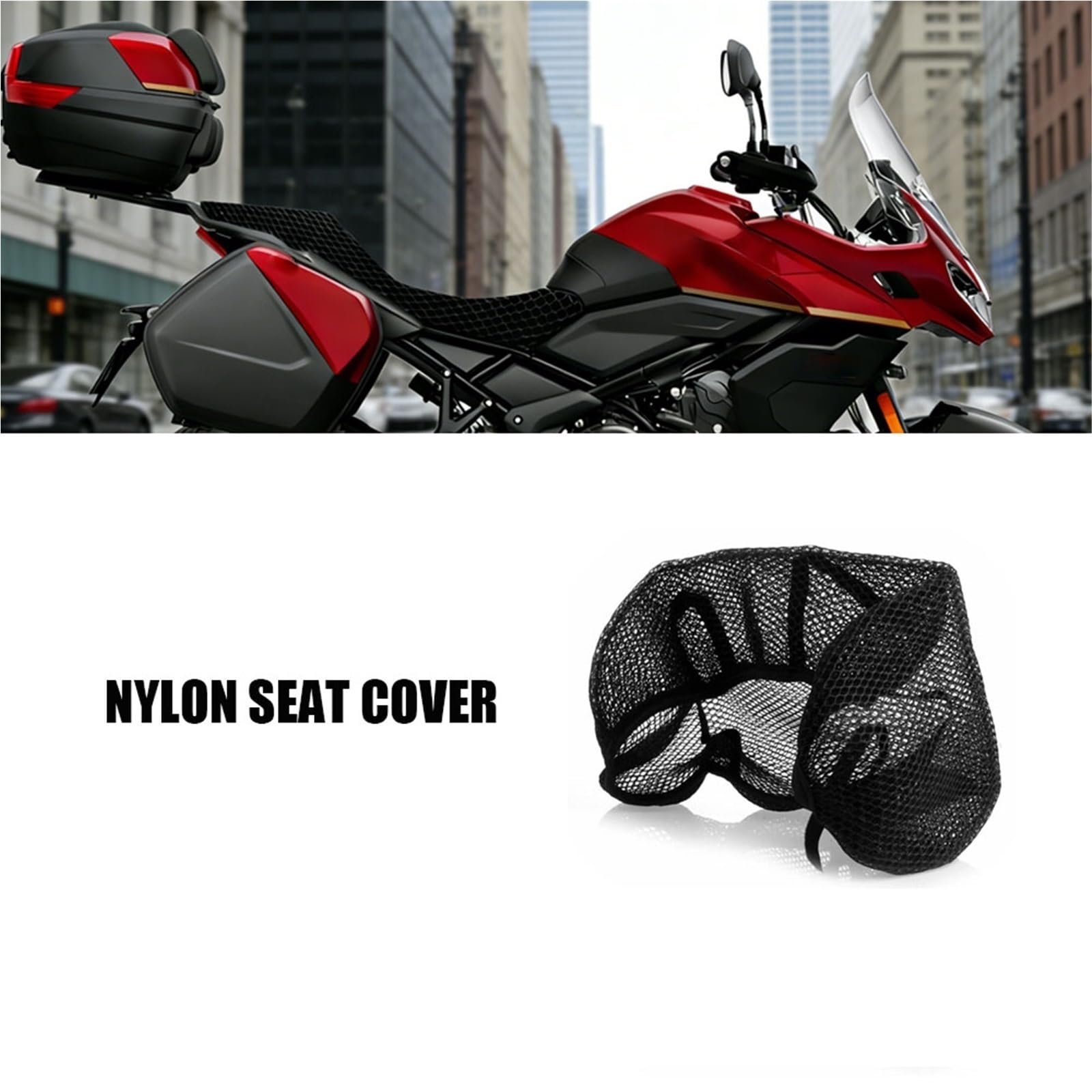 Per Triumph TIGER SPORT 800 2026 TOUR 3D Nylon A Nido D'ape Mesh Proteggi Cuscino Sport Tour Coprisella Moto Antiscivolo