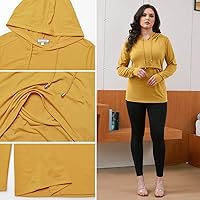 Vista 50 de GINKANA Sudadera con capucha para mujer, manga larga, lactancia materna, ropa casual
