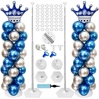 Balloon Stand Kit Set of 2 2 m Height Adjustable with Bases