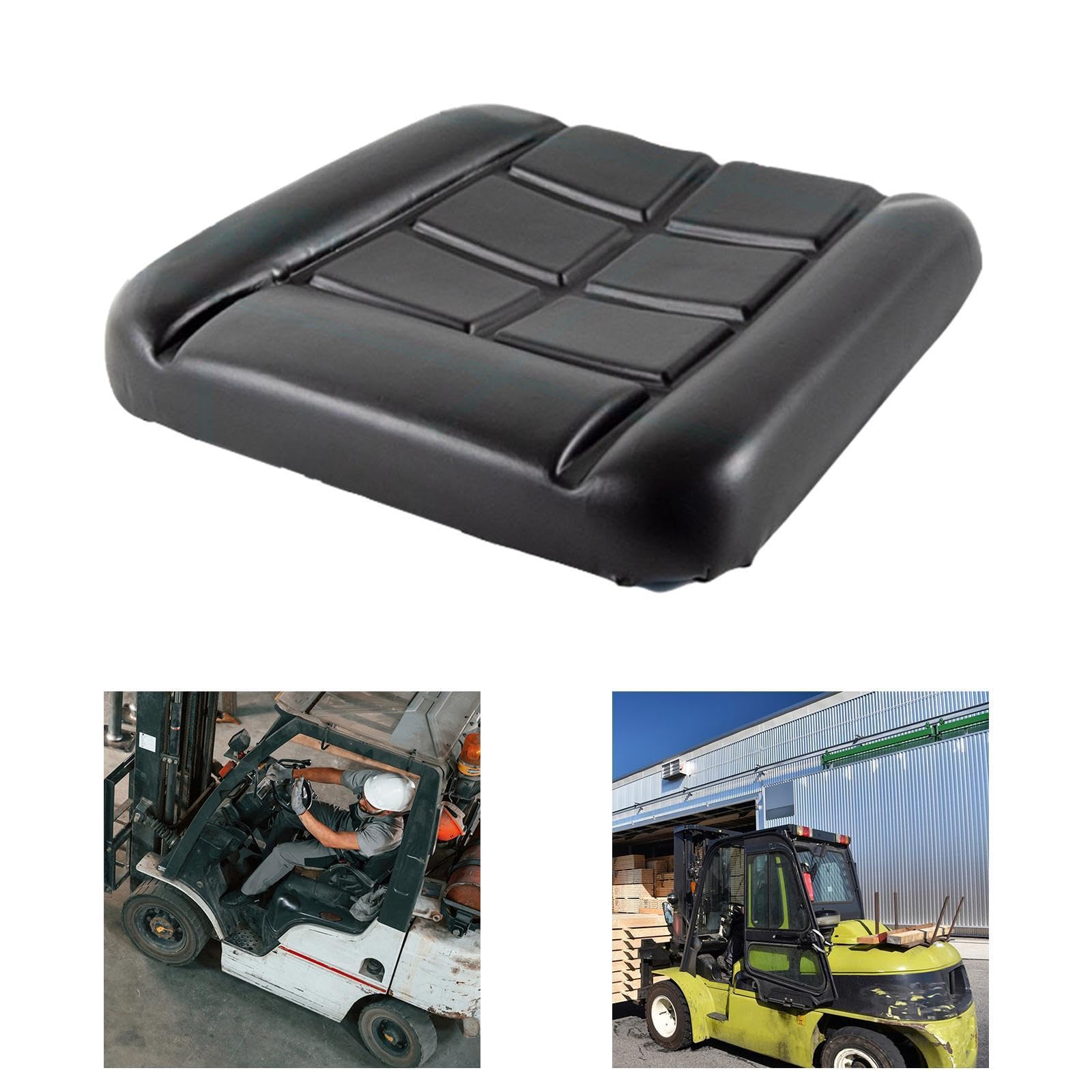 MagiDeal Universal-Sitz für Gabelstapler, Lader, Landwirtschaftsgeräte, Rasenmäher, landwirtschaftliche Fahrzeuge, einfache Installation, bequemes Sitzkissen, 45cmx41cm