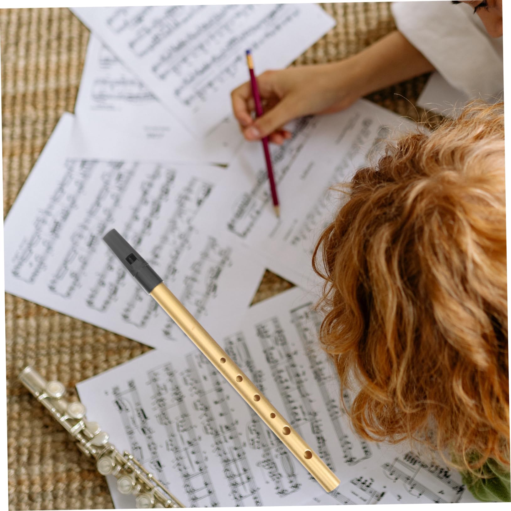 HANABASS Key Whistle Clarinet Durable Beginner Wind Instrument for Students for Music Practice and Learning Finish