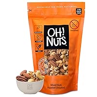 Vista 1 de Oh! Nuts Mixed Nuts Roasted Unsalted - 2 lb - Unsalted Mixed Nuts - Cashews, Walnuts, Hazelnuts, Almonds - Fresh Zip-Seal Bag