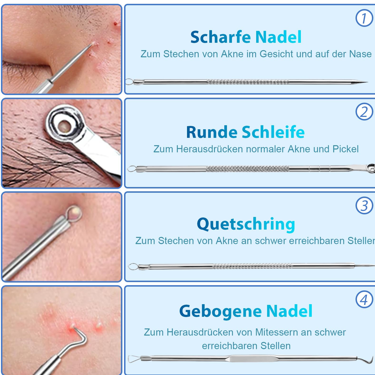Aspirateur Points Noirs, Extracteur Points Noirs Visage, 4 Modes, 6 Sondes, 75 kPa Super puissance d'aspiration pour le Nettoyage du Visage, Traitement de l'acné et Soins de la Peau