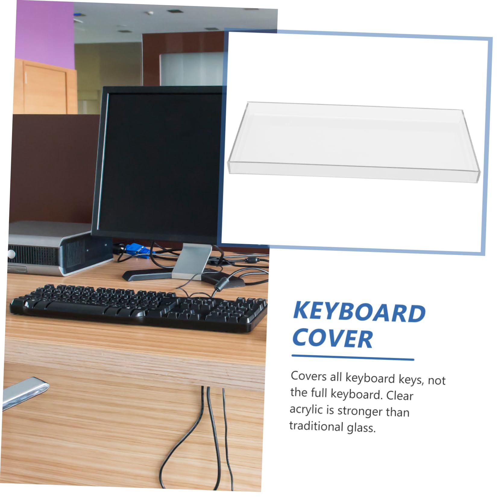Hemobllo Funda De Teclado Protectora De Escritorio Accesorio De Teclado Oficina