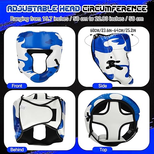 Miniatura 3 de Juego de accesorios y guantes de boxeo para niños, guantes de boxeo de 6 onzas y equipo de combate para boxeo, kickboxing, Muay Thai BJJ Karate