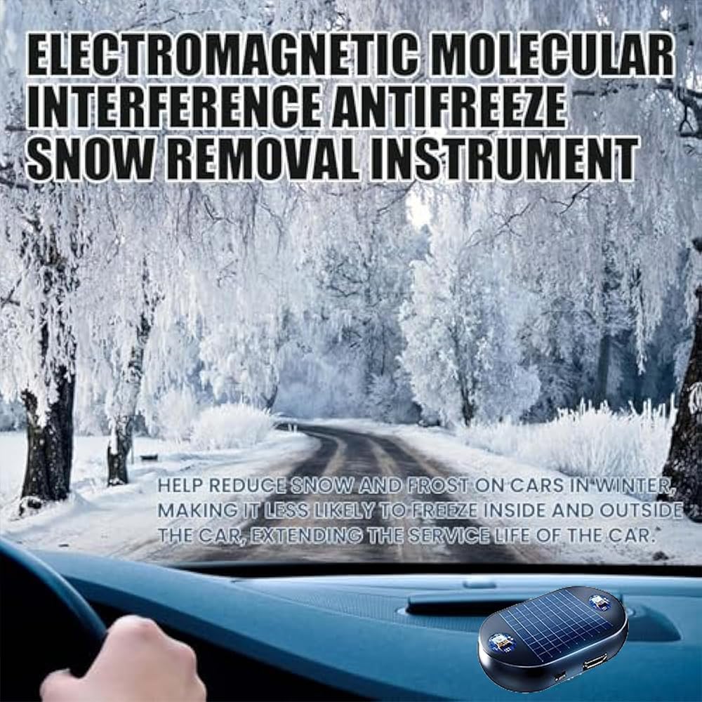 Electromagnetic Snow-Melter, Car Interference Antifreeze Instrument, Anti-Freeze Electromagnetic Car Snow Removal Device, Solar Power Electromagnetic Car Defroster for Snow Removal (3)
