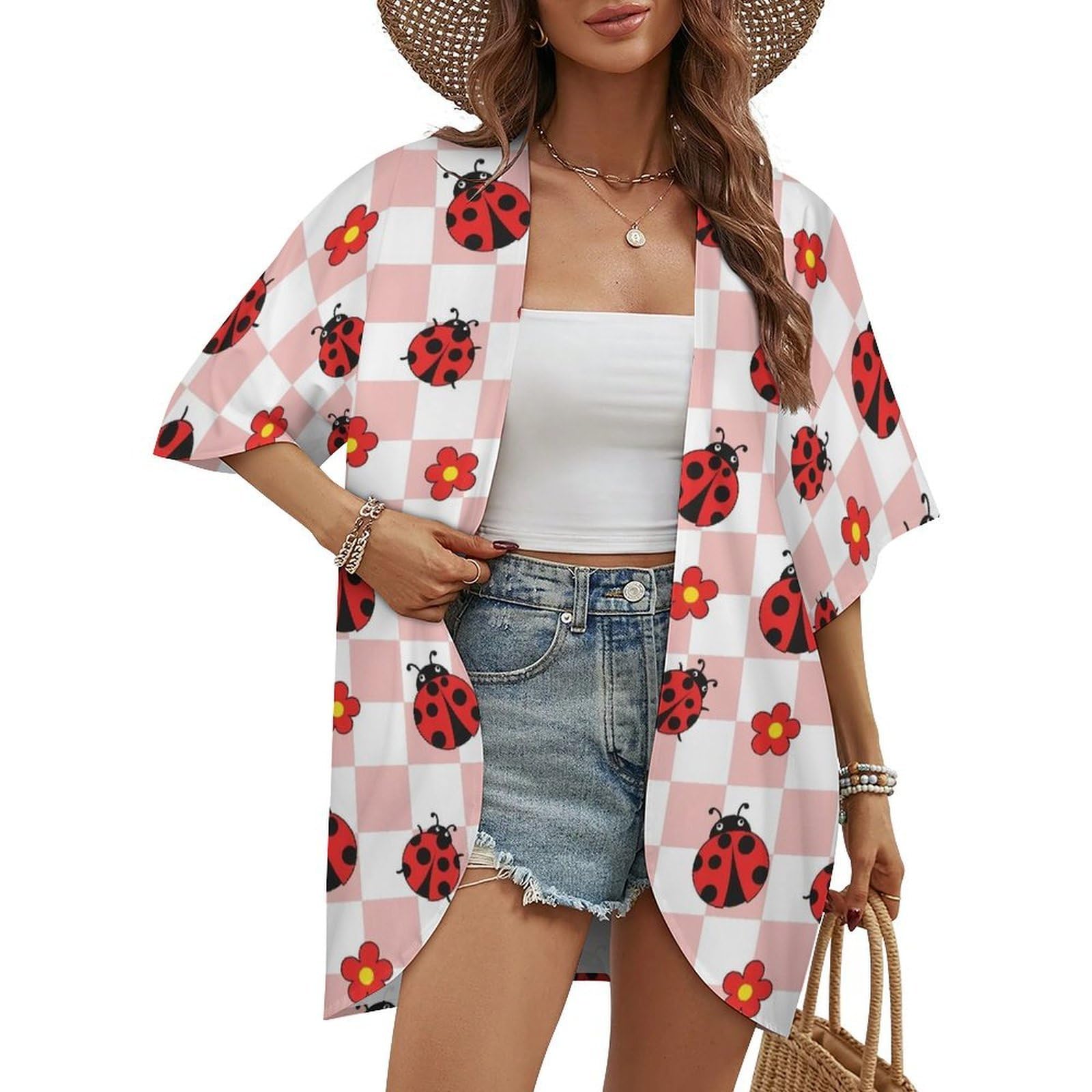 Casual Open Front Cropped Sweaters for Women Lightweight Cardigan Jacket Travel Clothes