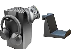 Controller and Headset Holder Compatible with Xbox Series X Side-Mounted Stand Accessory for Headphones or Gamepads No Tools