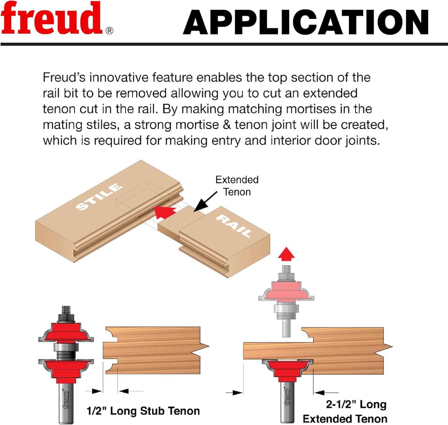 Freud 99-267: 1-7/8" (Dia.) Entry & Interior Door Router Bit System