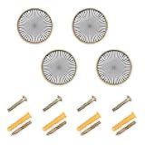 FLildon Black White Candy Stripes Cabinet Knobs 4 Pack Drawer Pulls 1-1/4 Inch Kitchen Cabinet Knobs, Round Dresser Knobs Cabinet for Home Furniture Decor