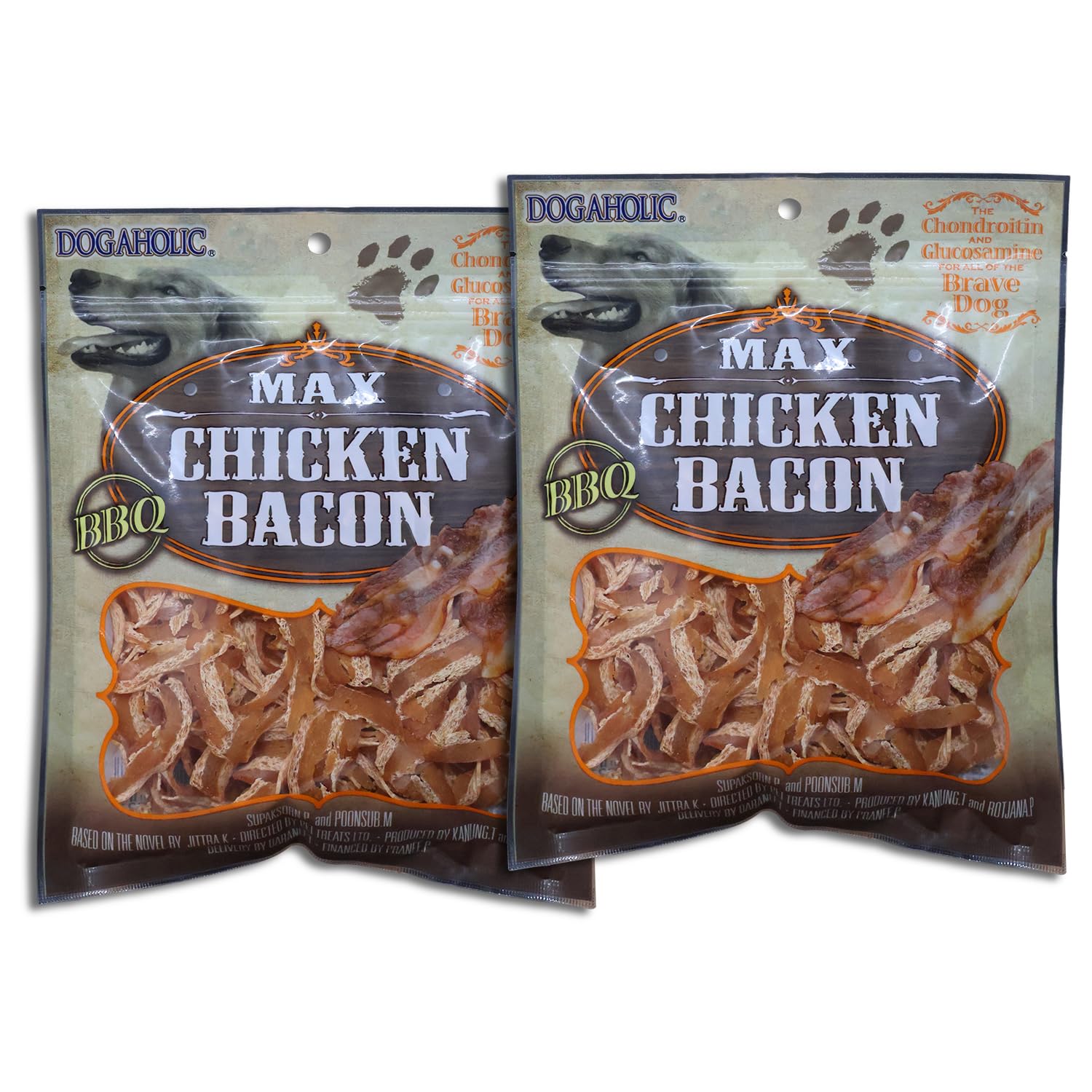 Dogaholic BBQ Max Chicken Bacon Strips | High-Protein Dog Treats | Low-Fat Bacon Barbecue Flavour Snacks for Dogs | Enrich...