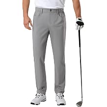 Mens Golf Pants - 30"/32" Dress Pants Wrinkle Free 5 Pockets Stretch Casual Work Travel Slacks