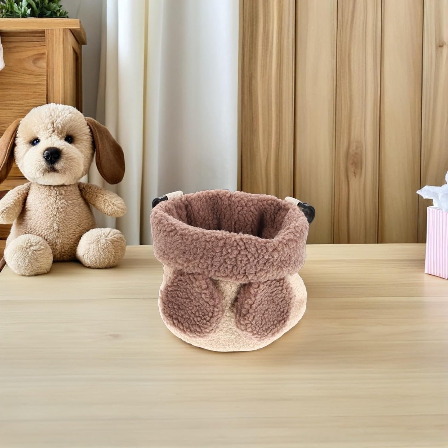 NUOBESTY Hanging Diaper Storage Bag for Cribs, Plush Nursery Organizer