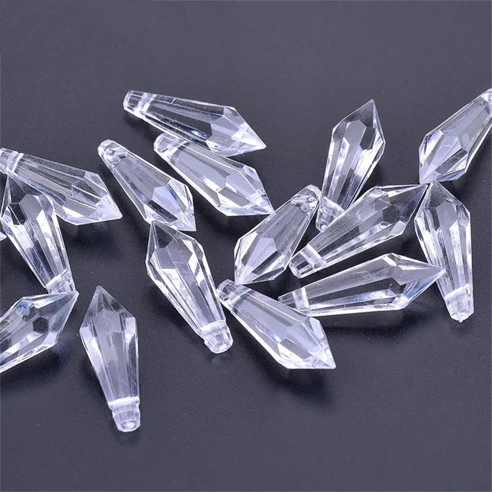Vogrtcc 10 x 30 mm przezroczysta łezka płaskie plecy akrylowe przyszywane cyrkonie szycie kryształowe kamienie girlanda wiszące koraliki klejnoty do sukni ślubnej aplikacja