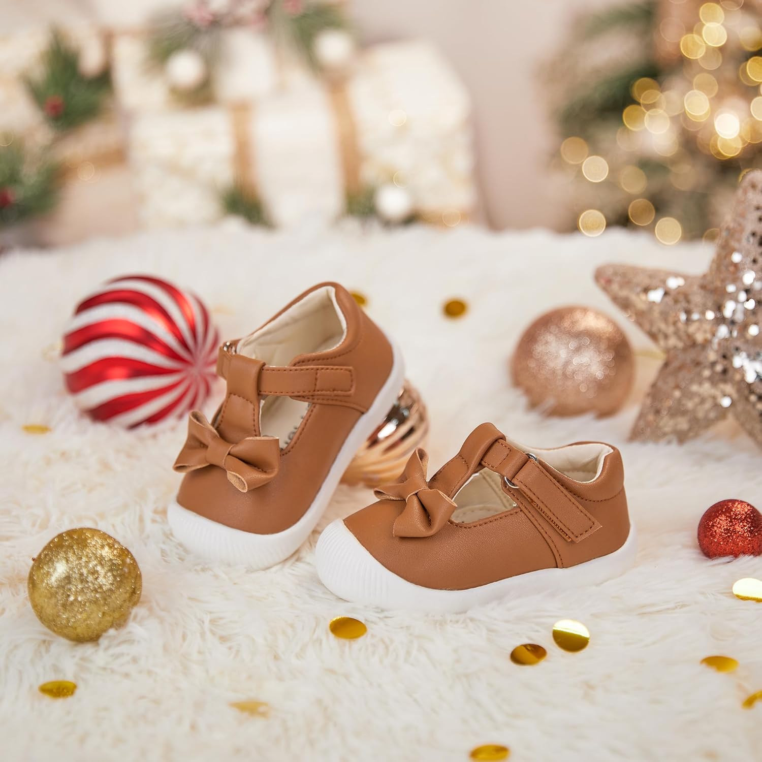 Felix & Flora Soft Sole Baby Dress Shoes - Infant Baby Walking Shoes Moccasinss Rubber Sole Crib Shoes - Image 3