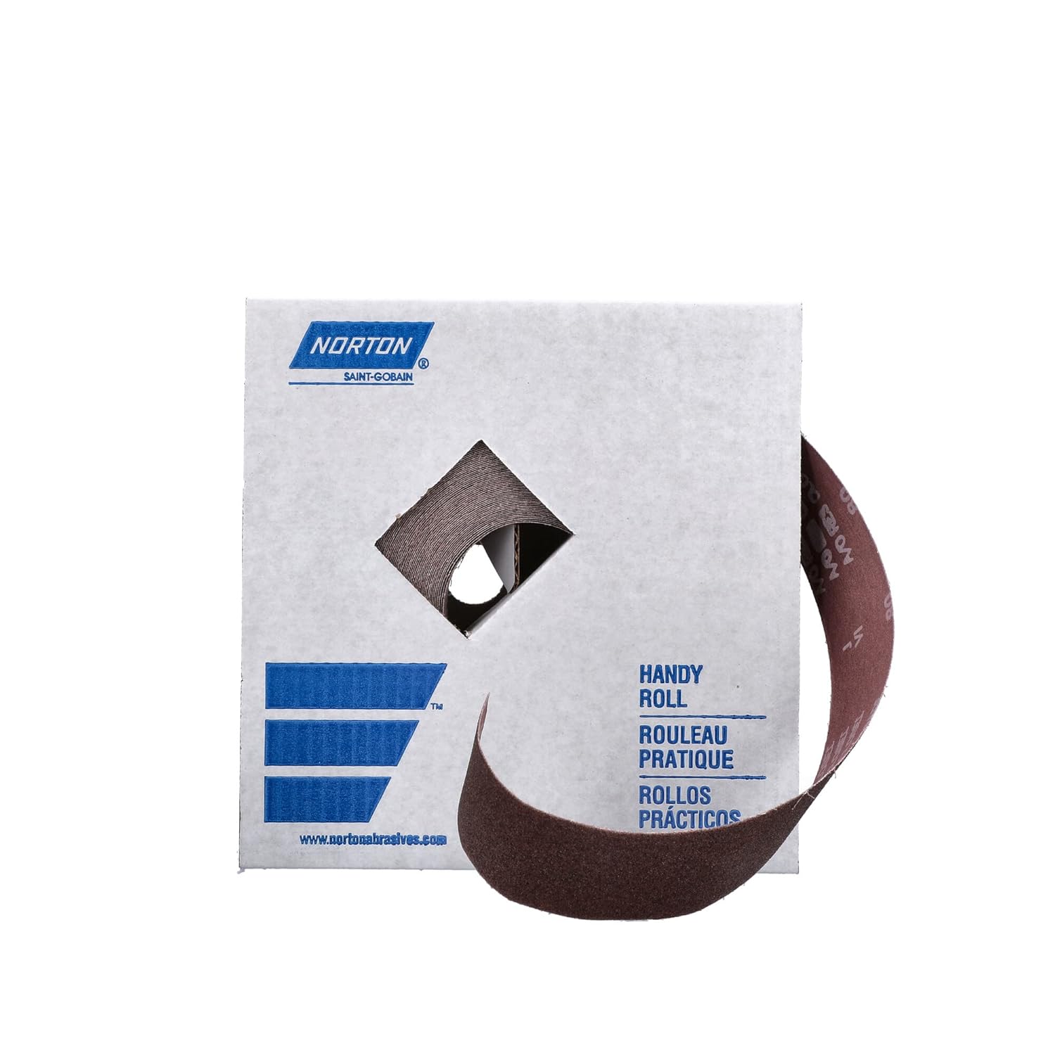 Norton Abrasives Metalite Sanding Roll, Cloth Backing, Aluminum Oxide, 2" Width x 50yd Length, Grit P80