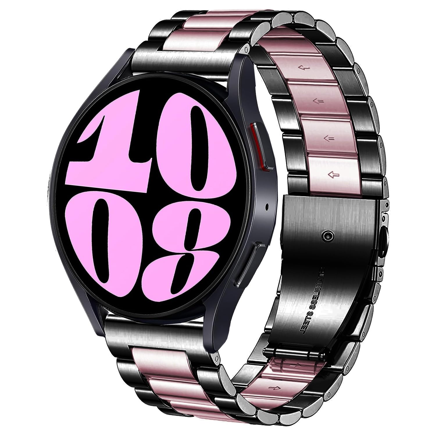 DEALELE Bands Compatible with Samsung Galaxy Watch 7 / FE / 6/6 Classic / 5/5 Pro / 4/4 Classic/Galaxy 3 41mm, 20mm Stainless Steel Metal Replacement