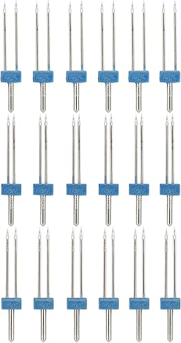 Miniatura 9 de Juego de 18 agujas dobles y 4 piezas de prensatelas, accesorios para máquina de coser