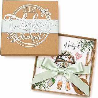 Geldgeschenk Hochzeit - Elegante Hochzeitsgeschenke für Brautpaar - Hochzeitsgeschenk Geld - Geldgeschenke zur Hochzeit mit Geschenkbox Hochzeitskarte