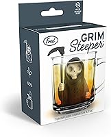 Vista 7 de Genuine Fred Grim Steeper Reusable Silicone Tea Infuser, Black Grim Reaper Design, Fun and Clever Kitchen Gadget for Tea Lovers and Enthusiasts