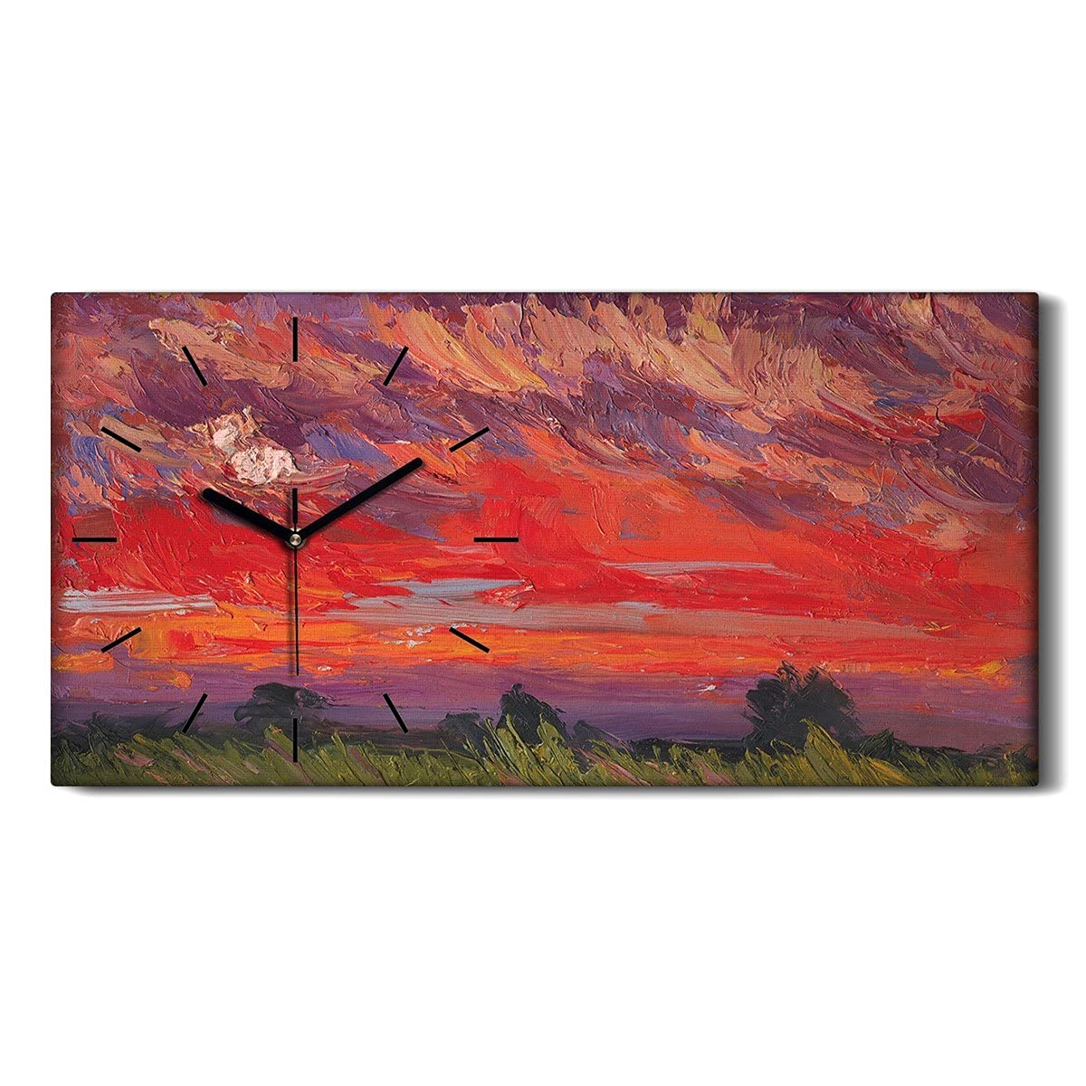 Horloge sur Toile art moderne paysage abstrait décoration murale premium salon