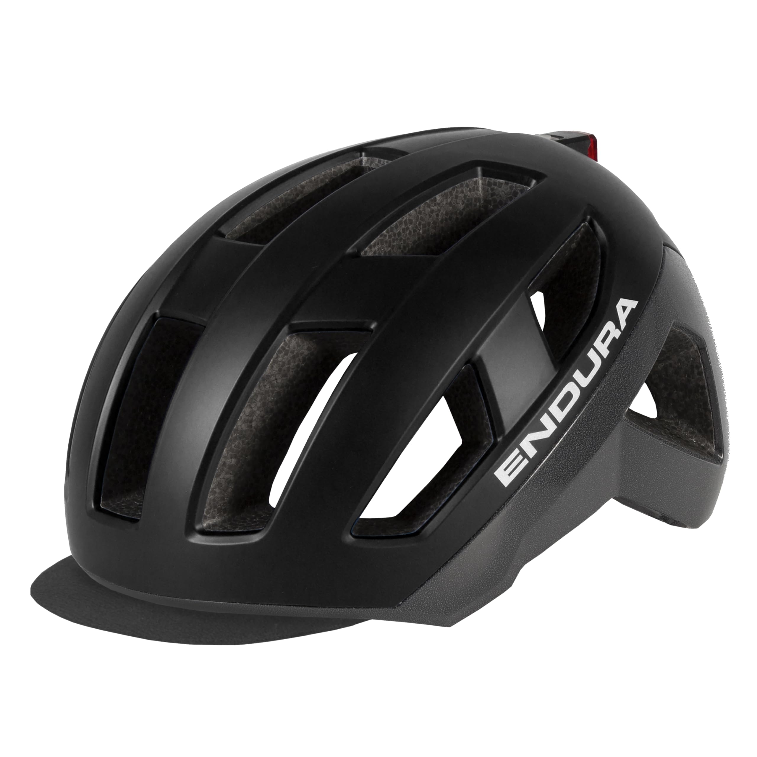 Endura Urban Luminite Cycling Helmet with USB Rechargable LED Light | Cycle to Work | Commuting Helmet | Night Cycling Helmet, Black, L-XL