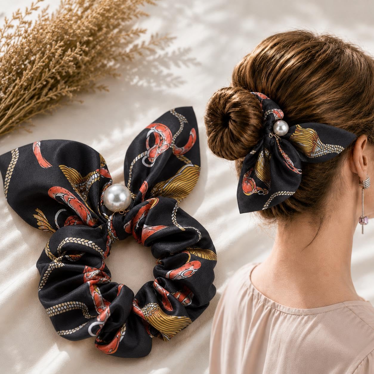Women's Wide Elastic Headband, Soft Fabric Hair Band for Everyday Styling, Casual Outfits and Keeping Hair Back