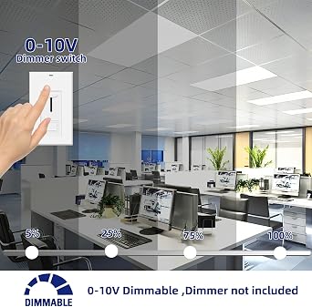 12 Pack 2x4 LED Flat Panel Light, 7800 Lm,5000K Daylight White ETL Listed