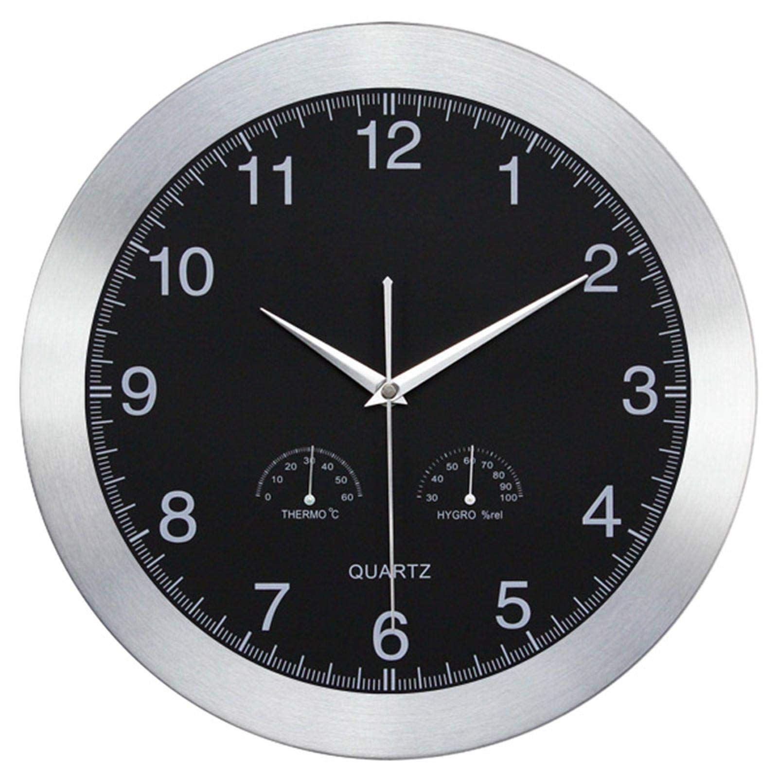Horloge à quartz silencieuse extérieure étanche 14 pouces